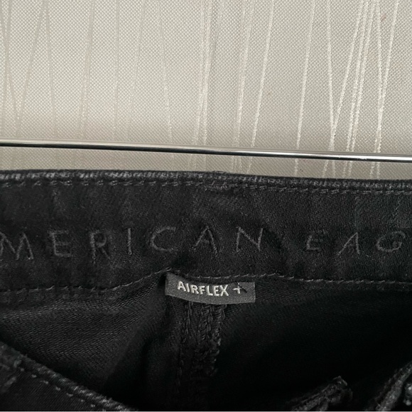 American Eagle Men’s Jeans Skinny Black Stretch Airflex Size 30 X 30 - Picture 4 of 9